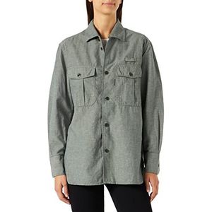 G Star Raw Officer Boyfriend overhemd voor dames, groen (Grey Moss D21887-d187-4752), XL