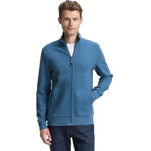 TOM TAILOR Sweatjack voor heren, 38224 - Real Teal Blue, XXL