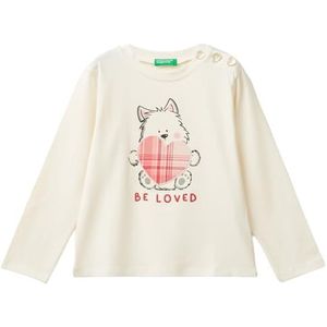 United Colors of Benetton T-shirt M/L, Wit, 3 jaar