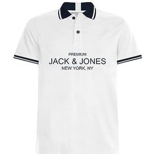 JACK & JONES Poloshirt voor heren, wit, S