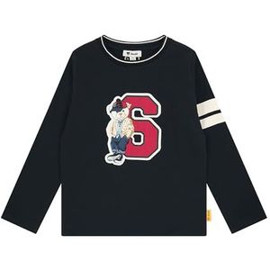 Steiff Steiff T-shirt met lange mouwen EU maat 92 Steiff Navy, sweatshirt met lange mouwen voor kinderen, pullover met lange mouwen, babybovendeel, ideaal basic shirt, comfortabel en zacht,