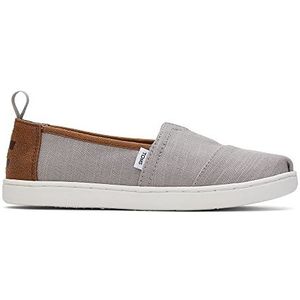 TOMS Espadrilles voor kinderen, platte mocassins, Grijs/motregen, 32.5 EU