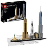 LEGO Architecture New York Skyline Collectie Bouwpakket voor Volwassenen, Decoratie voor Huis of Bureau Accessoire, Creatieve Hobby, Cadeau voor Hem of Haar, Mannen en Vrouwen 21028
