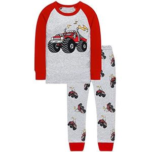 Little Hand Jongens tweedelige pyjama katoen lange nachtkleding voertuig terreinwagen kinderen pyjama (terreinwagen-1,122), terreinwagen-1, 122 cm