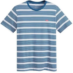 Levi's heren T-Shirt Ss Original Housemark Tee, Cooper Stripe Sargasso Sea Jersey, XS