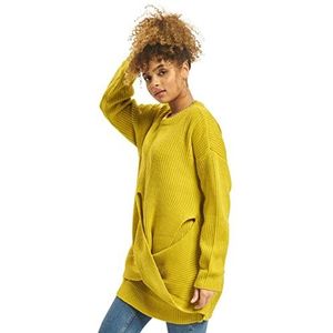 Urban Classics Dames Dames Dames Wrapped Sweater Sweatshirt, geel (citroenmustard 01446), M