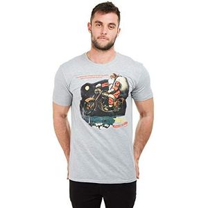 BSA Kerstman T-shirt voor heren, grey heather, S