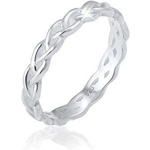 Elli Ring Dames Gevlochten Oneindig Knoop Trend in 925 Sterling Zilver