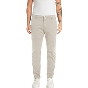 REPLAY Heren Regular Fit Chino Jeans Benni Hyperchino Color Xlite, 604 Moon Grey, 32W / 30L