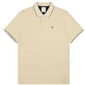 Champion Legacy-poloshirt voor heren met logo op de borst, Beige (Ms091), XS