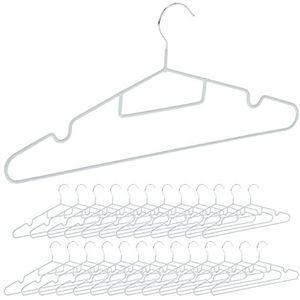 Relaxdays metalen kledinghangers - set van 24 - dunne kleerhangers antislip - overhemden