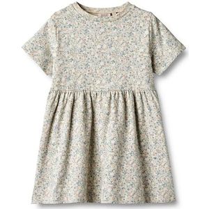 Wheat - Jersey jurk zomerjurk korte mouwen Anna meisjes - GOTS-gecertificeerd - duurzaam, 3337 Sandshell Mini Flowers, 104 cm