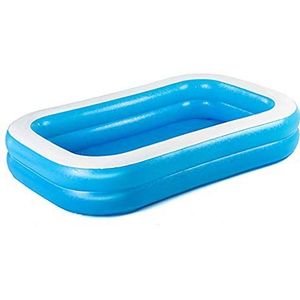 BLUE SKY - Opblaasbaar zwembad - Buitenspel - 069072 - Blauw - Kinderbadje - Plastic - 262 cm x 175 cm - Kind - Strand - Vanaf 6 jaar