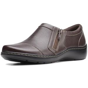 Clarks Cora Giny Loafer Flat voor dames, Donkerbruin Tumbled Smooth Lea, 35.5 EU