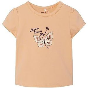 NAME IT Baby Girls NBFFARLET SS Top, Peach Nectar, 74, Peach Nectar, 74 cm