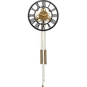 Kare Design wandklok Clockwork, klok, zwart/goud, 126x46cm