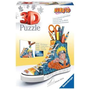 Ravensburger 3D Puzzle 11543 Sneaker Naruto - Praktischer Stiftehalter - 108 Teile - Schreibtisch-Organizer für Kinder ab 8 Jahren: Erlebe Puzzeln in der 3. Dimension