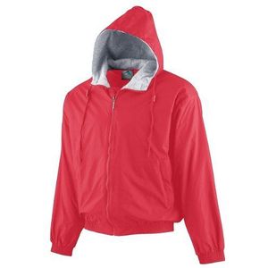 Augusta Sportswear Heren Hooded Taffeta Jas/Fleece gevoerd - rood - XXL