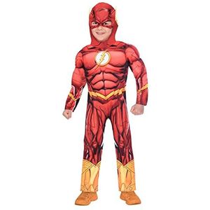 (PKT) (9906078) Classic Child Kids Warner Bros The Flash Fancy Dress Kostuum (3-4 jaar)