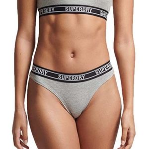 Superdry Multi Logo Bikini Letter Nh Badpak voor dames, Grijs Marl/Mono, 42