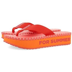 GIOSEPPO Verton Bourgogne damessandalen met strepen en lichte bodem, melocoton, 36 EU