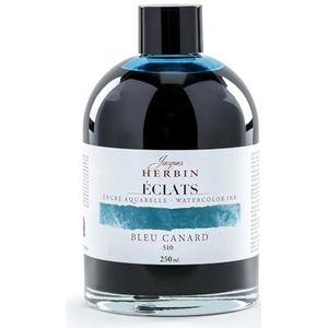 Jacques Herbin 18510TAMZ – inkt Beaux-Arts Aquarel Splittblauw eend 250 ml