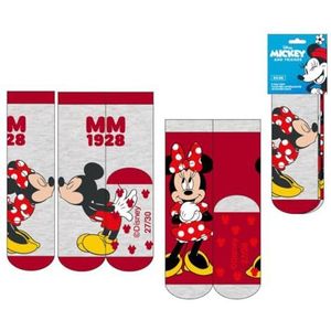 CERDÁ LIFE'S LITTLE MOMENTS Antislip veilig ontwerp | Minnie-sokken comfortabele applicaties (2 stuks) uniseks kinderen, Minnie muis, 23-26