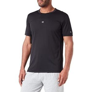 Champion Athletic C-Sport Quick Dry Micromesh metallic C-logo S/S T-shirt, zwart, XL voor heren