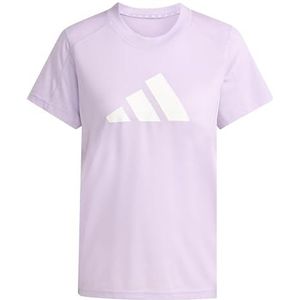 adidas Dames Train Essentials Big Performance Logo Training Tee, powder plum/white, XS