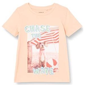 NAME IT MINI T-shirt NMMFEODOR met Printopdruk Zalmroze