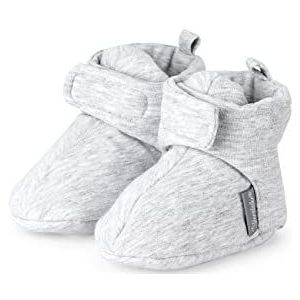 Sterntaler Jongens babyschoenen met trekkoord, kleur: antraciet melange, maat: 17/18, leeftijd: 6-9 maanden, artikelnr.: 5101620, zilver, 15/16 EU