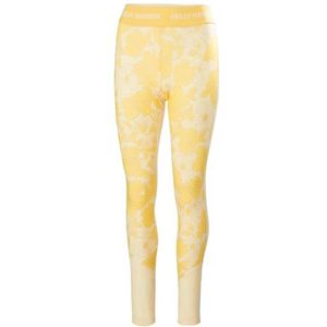 Helly Hansen Dames LIFA Merino Midweight Graphic Base Layer Broek, 367 Geel Crème Bloemen Aop, XS