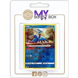 Nigosier 50/196 Holo Reverse – Myboost X zwaard en schild 11 verloren oorsprong – doos met 10 Franse Pokémon-kaarten