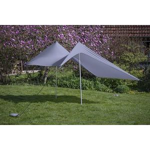 Meister Luifel - 210 x 210 mm - 180 g/m² - lycra/polyester - met zandankers - grijs/strandtent/zonnetent / 6819520