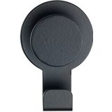 WENKO Wandhaak Blandas zwart mat - zelfklevende haken zonder boren, handdoekhouder, roestvrij staal, 5 x 7,5 x 2,5 cm, zwart
