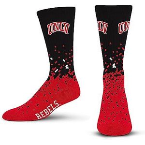 For Bare Feet NCAA UNLV REBELS Spray Zone Crew Sock Team Color Large