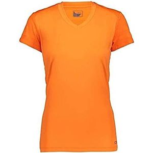 CMP – F.lli Campagnolo Dames T-Shirt & Polo Stretch Gestreept Mesh T-Shirt, Orange Fluo, D36, 3C83476