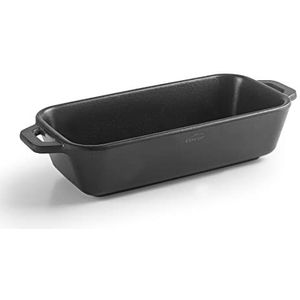 Lacor - Mini-kookpan, rechthoekig, zonder deksel, gemaakt van melamine, vaatwasmachinebestendig, BPA-vrij, 18 x 8,5 cm, 480 ml, zwart