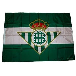 Real Betis Vlag volwassenen, uniseks, groen, 150 x 100 cm