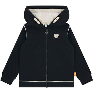 Steiff Sweatjack EU maat 92 Steiff navy, kindersweatjack, capuchonjas voor peuters, zacht en comfortabel, kindersweatshirt, wasmachinebestendig, Steiff Navy, 92