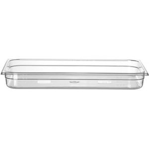 HENDI Gastronorm container, voedsel opslag container, temperatuurbestendig van -40° tot 110°C, vaatwasserbestendig, geur en smaakloos, 9L, polycarbonaat, GN 1/1, 530x325x(H)65mm, transparant