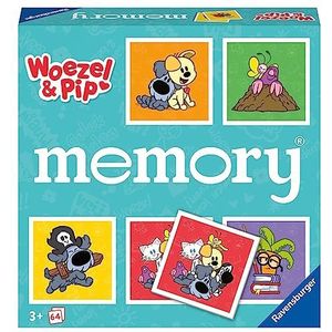 Ravensburger Woezel & Pip Memory - Geschikt vanaf 3 jaar - 64 kaarten - Concentratie en uithoudingsvermogen