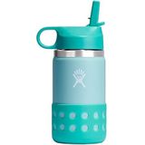 Hydro Flask W12BSWBB441 FLASK-Drinkfles voor Kinderen 354 ml-Vacuüm-Geïsoleerde Roestvrij Stalen Kinderfles met Rietje-BPA-Vrij Thermofles-Siliconen Flex Boot-Herbruikbare Waterfles-Brede Opening-Dew