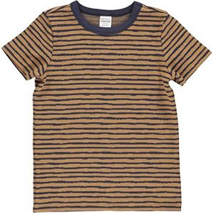 Fred's World by Green Cotton Stripe S/S T-shirt voor jongens, nachtblauw, 104 cm