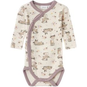 NAME IT Baby meisjes Nbfwillit Wool Ls Wrap Body met lange mouwen, roze, 62 cm