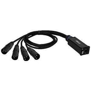 Adam Hall Cables 4 Star CATBOX XM3 Audio & DMX Adapter 3-polige XLR Male x Cat.6a