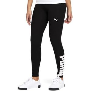 PUMA womens Athletic Logo Tights Leggings, Puma Black, Small US