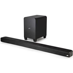 Polk Audio Signa S4 True Dolby Atmos Soundbar met draadloze subwoofer, 3.1.2 soundbarsysteem, HDMI eARC, Bluetooth, AUX, optische ingang, zwart