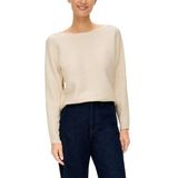s.Oliver - Trui - Beige - Vleermuismouwen - Losse Pasvorm - Lange Mouw