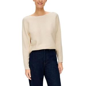 s.Oliver - Trui - Beige - Vleermuismouwen - Losse Pasvorm - Lange Mouw